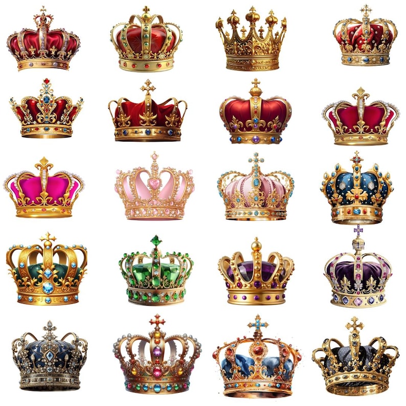 Royal Crown PNG Clipart, Luxury Design (digital Download) - Etsy
