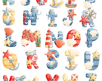 Alphabet PNG – Letter Clipart Set | Transparent Background | Digital Download