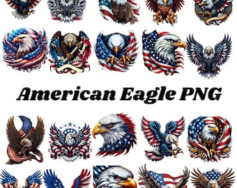 Pacchetto PNG retrò American Eagle PNG (download digitale)