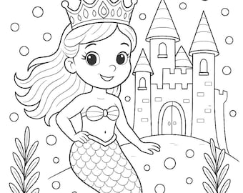 Personalisiertes Meerjungfrauen-Malbuch: Individuelles Geschenk mit Namen für Mädchen