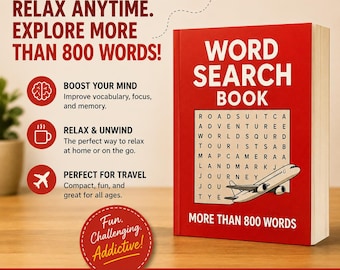 Travel Word Search Book for Adults | Vacation Brain Games