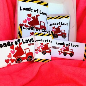 Loads of Love Valentines Digital Downloads. Treat Wrappers. Valentines Day. Party Favors.