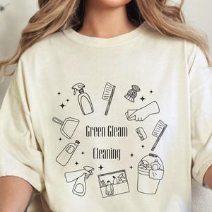 Camiseta con logotipo de servicio de limpieza personalizado, camiseta personalizada para personal de limpieza, camiseta para personal de limpieza, uniforme para personal de limpieza, camiseta con logotipo personalizado