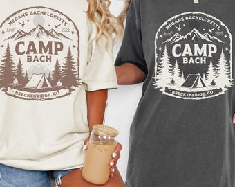 Camp Bachelorette Shirt, Bride & Babe Camping Tee, Breckenridge Bachelorette Party Tee, Camp Batch Matching Shirts, Custom Bride Tee