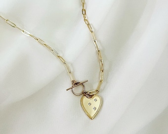 Heart Charm Gold-Filled Necklace