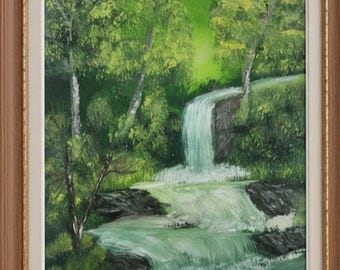 Verdant Forest Waterfall