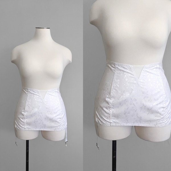 1960's Voguemont Embroidered Rigid Cotton Open Bottom Girdle Shaper