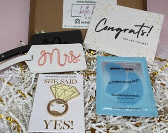 Engagement Gift Box, Bridal Shower, Custom Gift Box Set, Wedding Gift for Her, Bridal Care Gift, Bachelorette Party Gift, Personalized Gift
