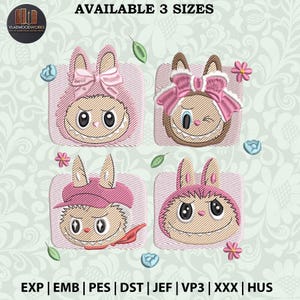 Cute Little Monster Embroidery Design, Cartoon Toy Embroidery Design, The Monster Toys Embroidery Design, Instant Download