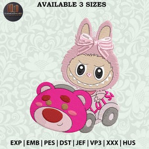 Cartoon Toy Embroidery Design, Cute Little Monsters Embroidery Design, Big Mount Monster Toys Embroidery Design, Instant Download