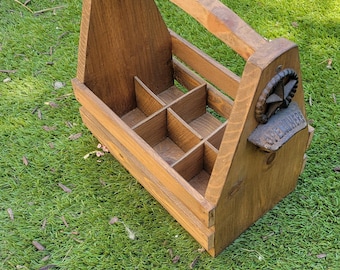 Wooden 6-pack drink holder