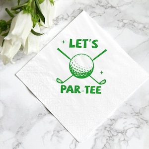 Personalized Golf Party Napkins: Custom Birthday Cocktail Decor