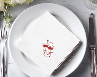 Personalized Wedding Cocktail Napkins, Custom Wedding Reception Napkins, Wedding Cocktail Napkins, Cocktail Hour Napkins, Rehearsal Dinner