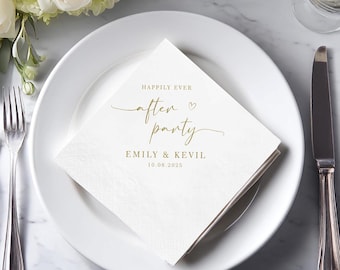 Personalized Pet Portrait Napkins: Happily Ever After Wedding, Bridal Shower