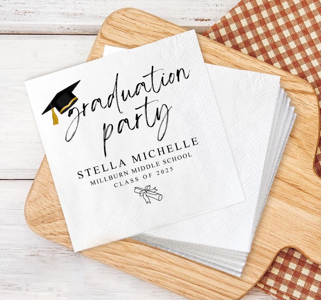 Custom 2025 Graduation Napkins: Personalized Party Decor - Etsy