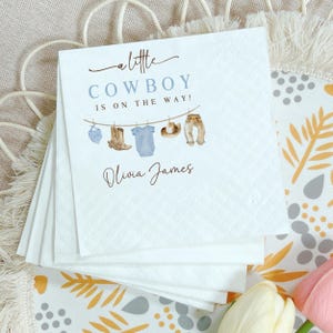 Cowboy Baby Shower Napkins: Wild West Western Theme