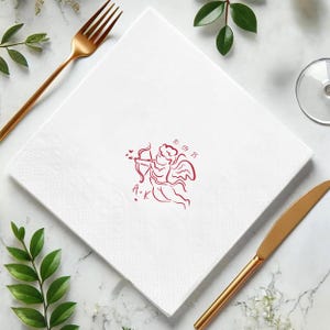 Custom Cupid Wedding Napkins: Personalized Party Decor