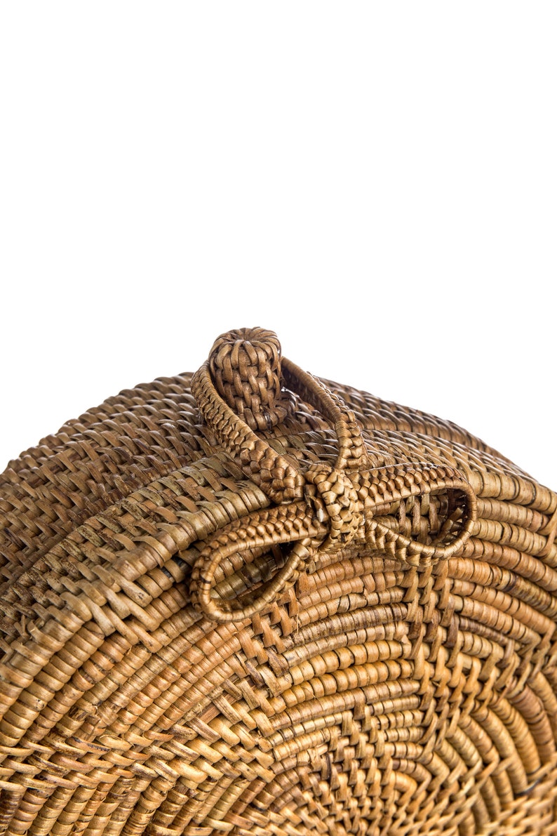 SALE 20cm Ulu Rattan Bag Round Bag Straw Bag Bamboo Bag Etsy