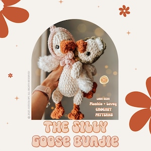 Goose Crochet Pattern Bundle, Low Sew Amigurumi (PDF Pattern)
