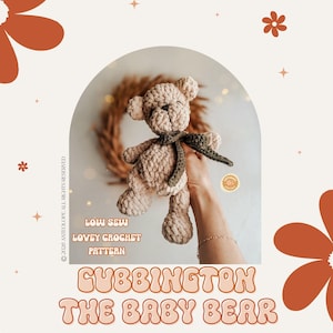 Haakpatroon beer / Cubbington-haakpatroon / Low Sew / Gehaakte amigurumi / Teddy-haakpatroon / Patroon schattige beer
