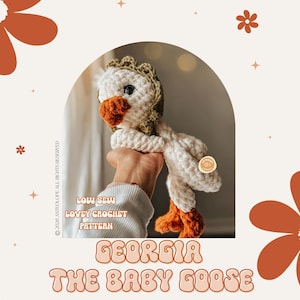 Patrón de Ganso a Crochet / Patrón de Ganso Tonto de Georgia / Costura Baja / Amigurumi de Crochet / Patrón de Ganso de Granja / Patrón de Ganso Lindo