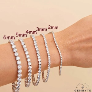 VVS1 Moissanite Tennis Bracelet: 925 Sterling Silver Anniversary Jewelry