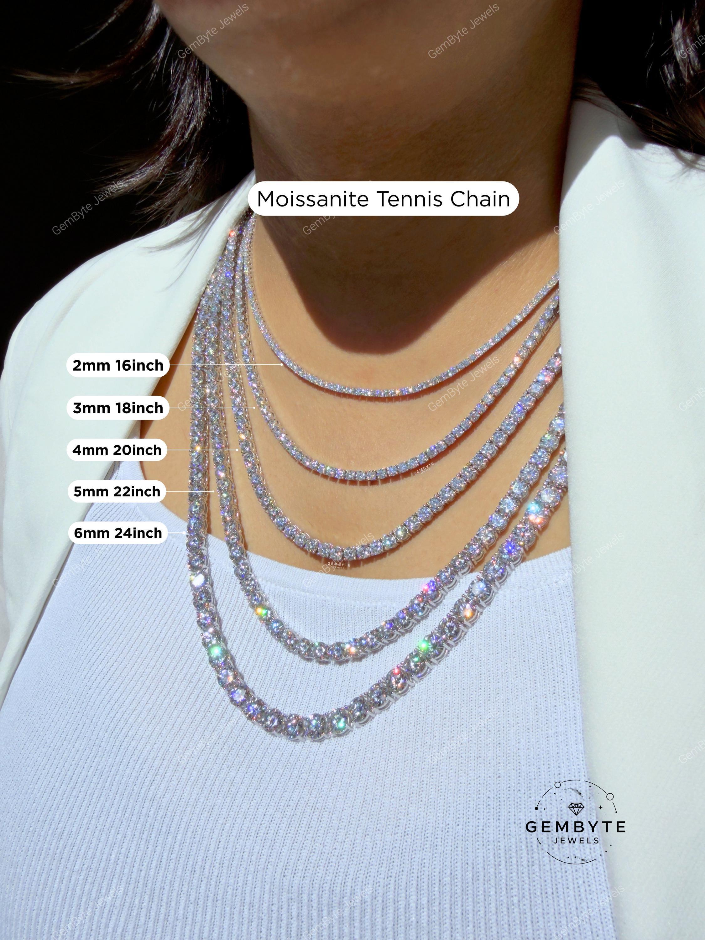 Iced Out Tennis Chain - Etsy