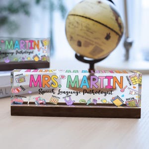 Custom Teacher Desk Name Plate, New Teacher Desk Sign, Back To School Gift, Retro Teacher Name Sign, Teacher Name Plate, New Teacher Gift
