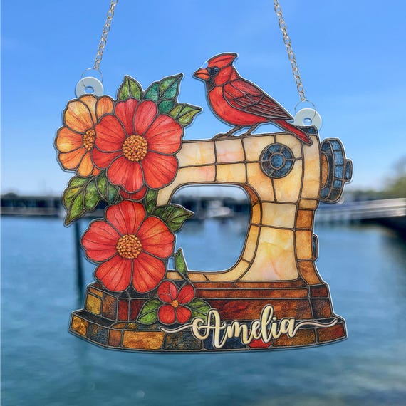 thumbnail image 2 of Sewing Machine - Personalized Gifts For Heaven Memorial - Cardinal Chr 2 of 12
