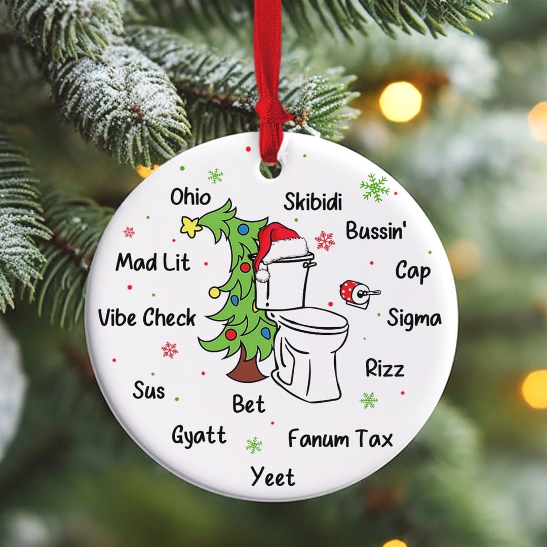 Ornament Rizz Funny Gen Z Slang Ornament 2025- Skibidi Ohio Rizz Sigma Toilet ...