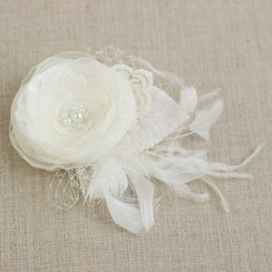Handmade Wedding hair accessories, Buy online Bridal hair flower, Bridal hair piece, Flower hair clip, Bride hair accessory, Flower fascinator, Wedding hairpiece