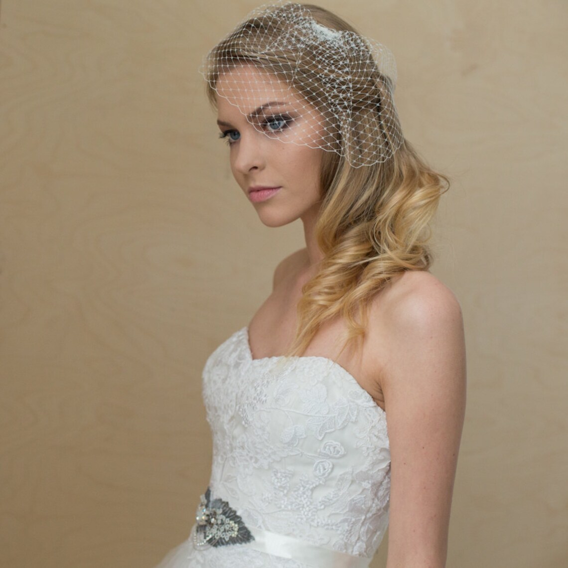 Wedding birdcage Veil Bridal veil Wedge Birdcage veil Etsy
