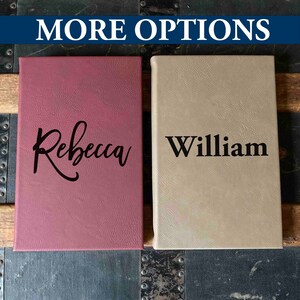 Personalized Name Leatherette Journal | Customized Journal | Diary | Name | Boss Gift | Coworker Gift | Teacher Gift