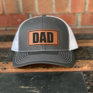 DAD Leather Patch Hat Leatherette Trucker Baseball Cap - Etsy