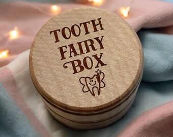Wooden Tooth Fairy Box | Round | Keepsake Box