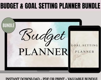 Business Budget & Goal Setting Planner Bundle - Digital and Printable PDF for Financial and Goal Management - Small Business Planner