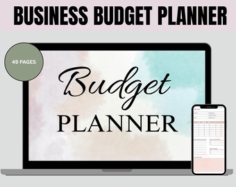 Business Budget Planner - Expense Tracker, Monthly Financial Organizer, Budgeting Spreadsheet for Entrepreneurs, Small Business Owners