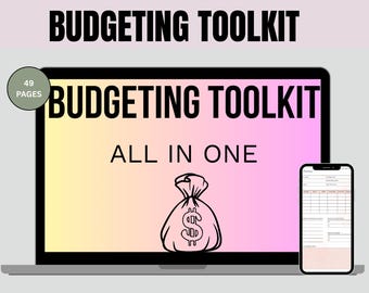 Ultimate Budgeting Toolkit - Monthly Budget Planner, Expense Tracker, Financial Organizer for Personal & Family Finances