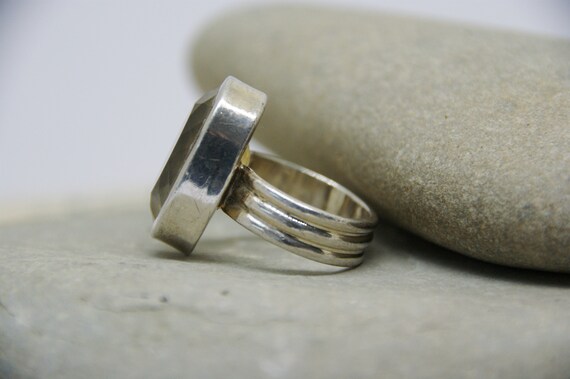 Stunning - Citrine & Chunky Solid Silver ring -  … - image 8
