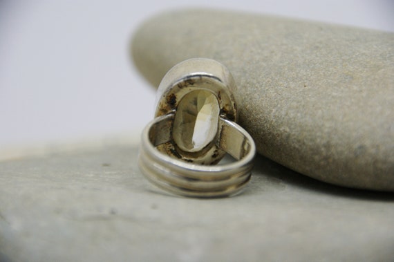 Stunning - Citrine & Chunky Solid Silver ring -  … - image 5
