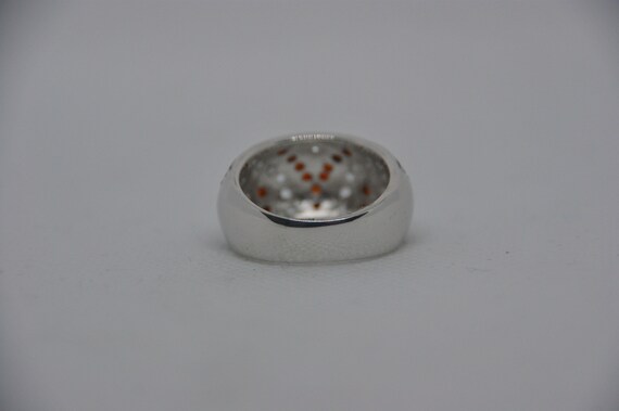 Stunning - Chunky - Solid Silver - Garnet & Cubic… - image 8