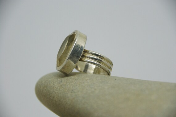 Stunning - Citrine & Chunky Solid Silver ring -  … - image 3