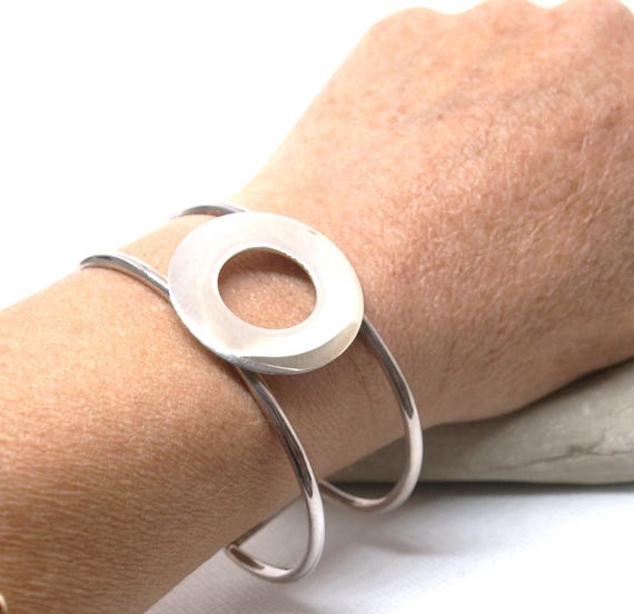 Contemporary - Solid Sterling Silver - Disc desig… - image 8