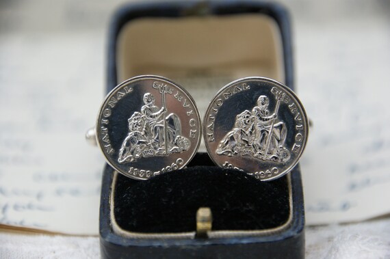 Solid Silver cufflinks  - National Service  - Com… - image 6