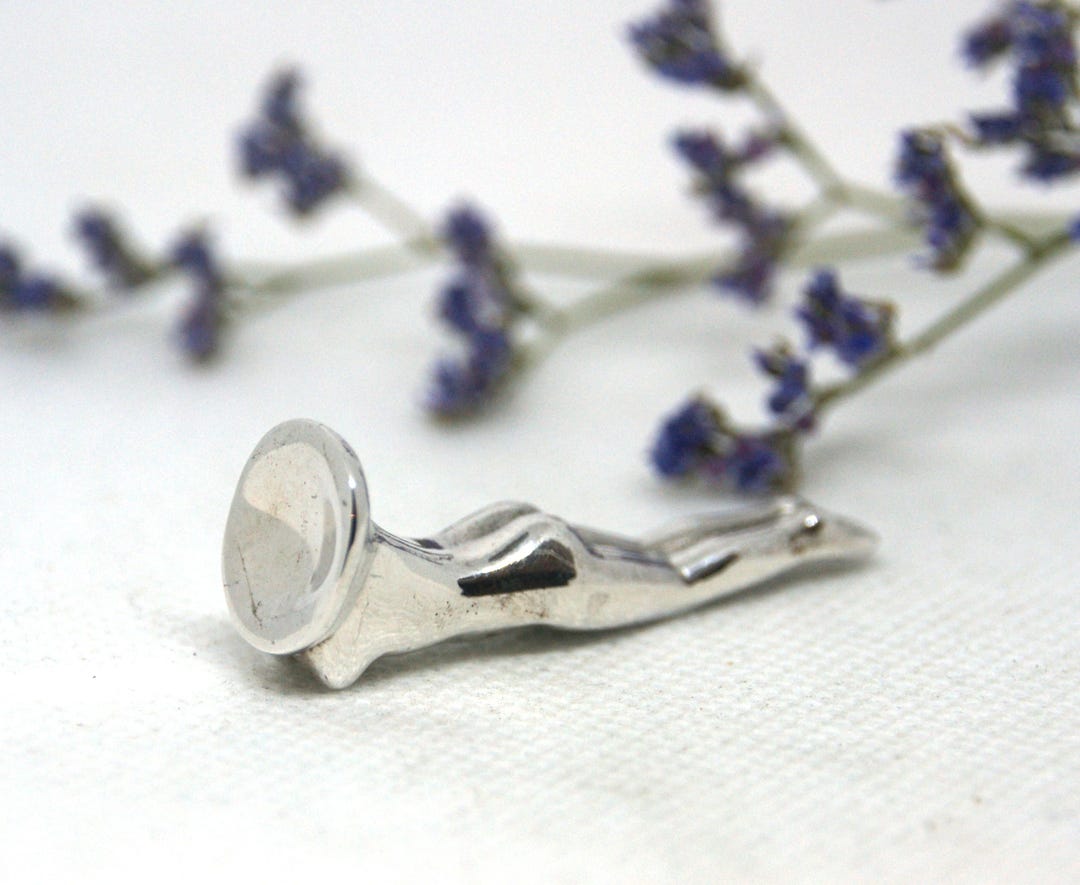 Vintage - Solid Silver - Art Deco Design - Naked Lady - Golf Tee - Etsy