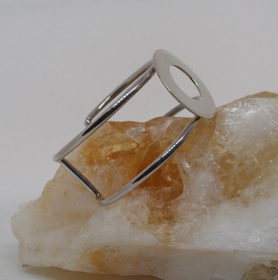 Contemporary - Solid Sterling Silver - Disc desig… - image 5