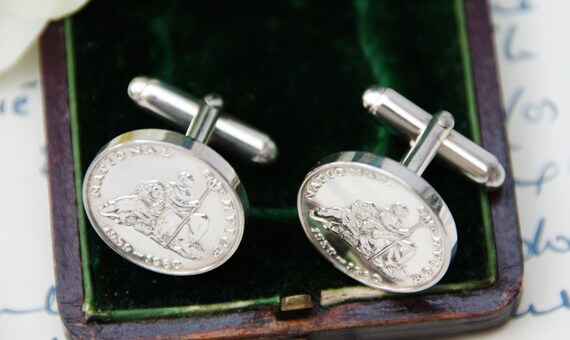 Solid Silver cufflinks  - National Service  - Com… - image 2