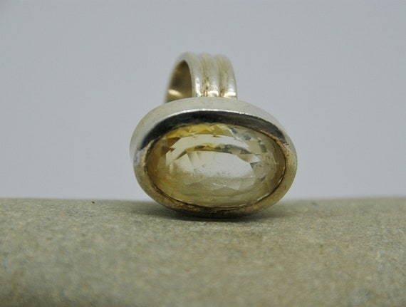 Stunning - Citrine & Chunky Solid Silver ring -  … - image 6