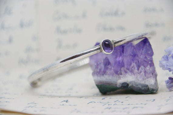 Solid Sterling Silver - Amethyst - Contemporary -… - image 10