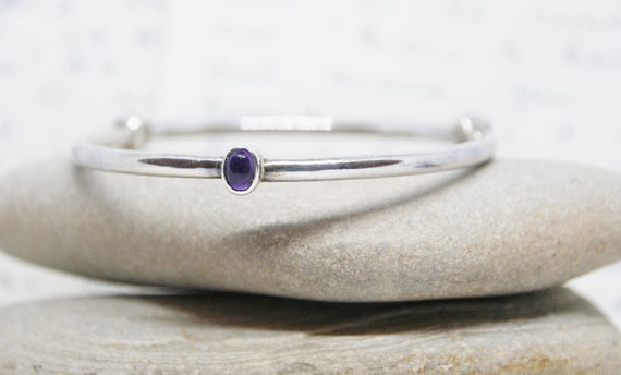 Solid Sterling Silver - Amethyst - Contemporary -… - image 3